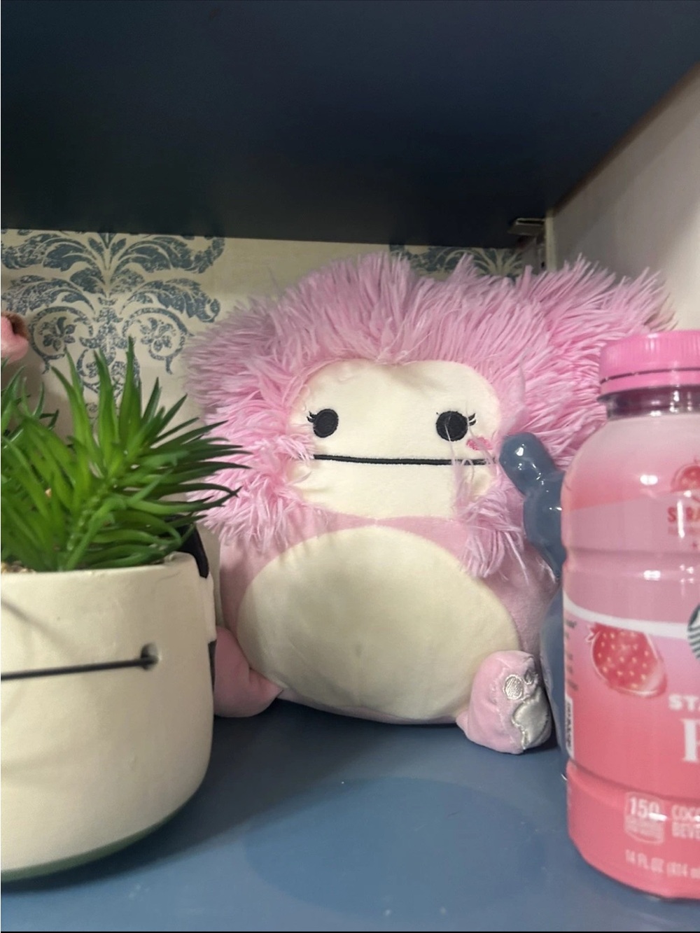 Squishmallow Pink Fuzzy Plush Brina the bigfoot